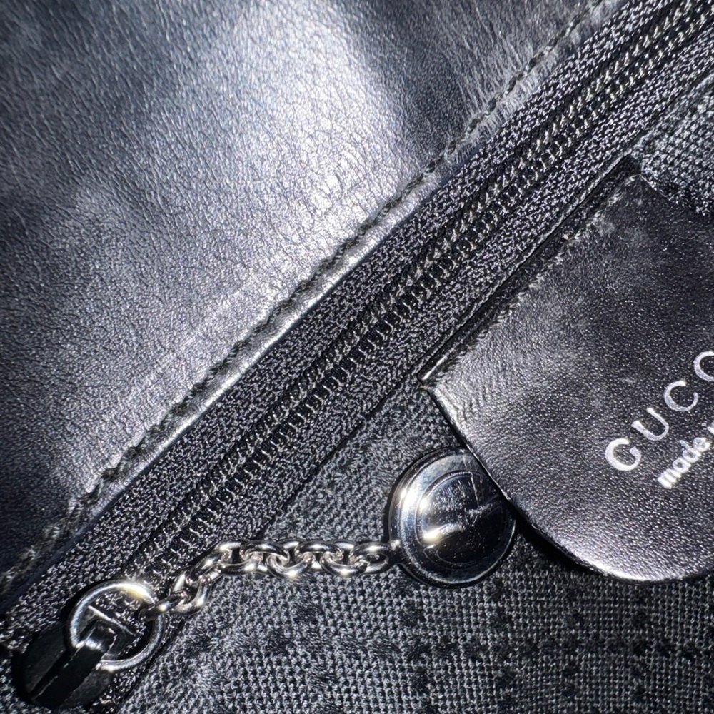 GUCCI Authentic Mini Nylon and Leather Handbag Tote Charm Dust Bag COA 8x7x3 - Picture 15 of 16